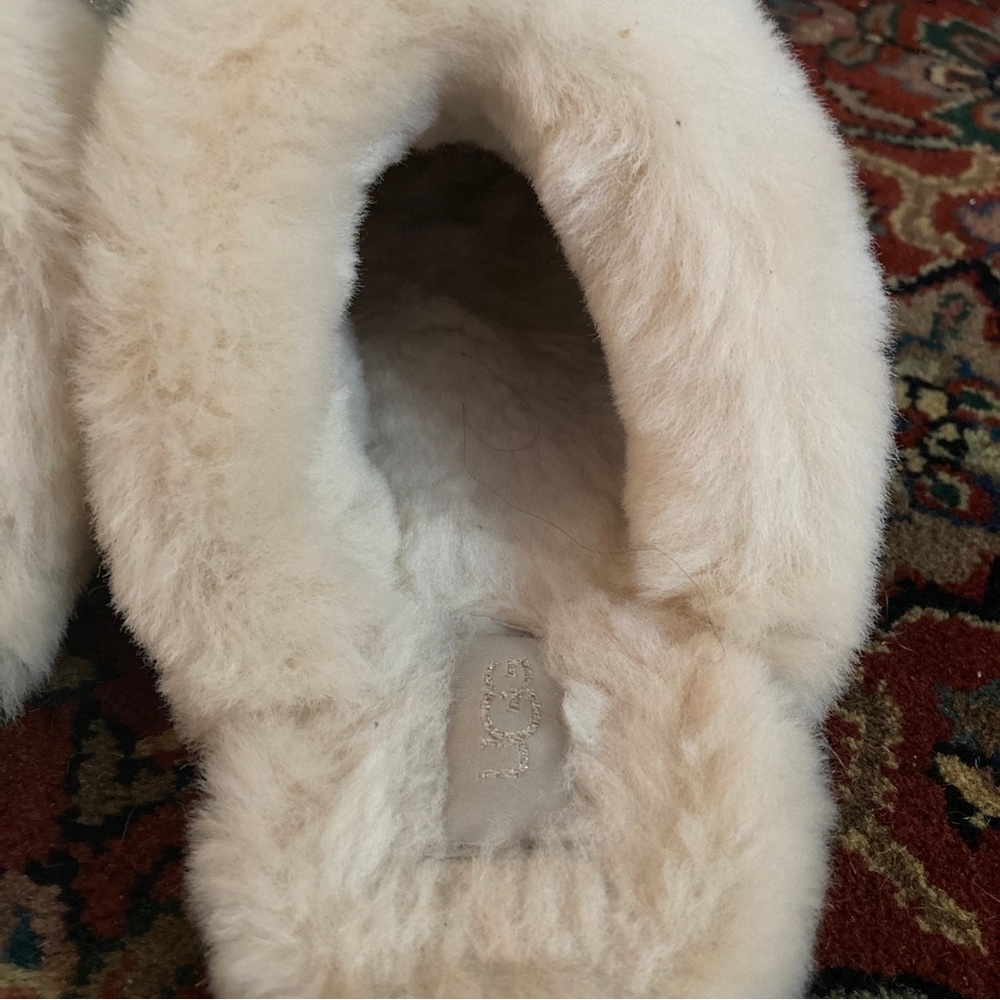 Worn 2x UGG Women’s SCUFFETTE II sz 10 METALLIC SILVER Gorgeous! - Picture 5 of 12